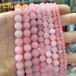 Pink Quartz Crystals Natural Stone 5A Quality Beads For Jewelry Making DIY woman Bracelets Necklace 15