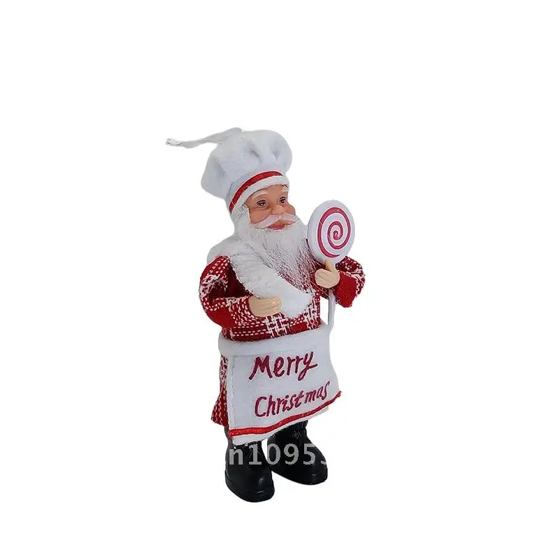 

Standing Chef Santa Claus Christmas Tree Small Pendant Christmas Party Scene Decoration