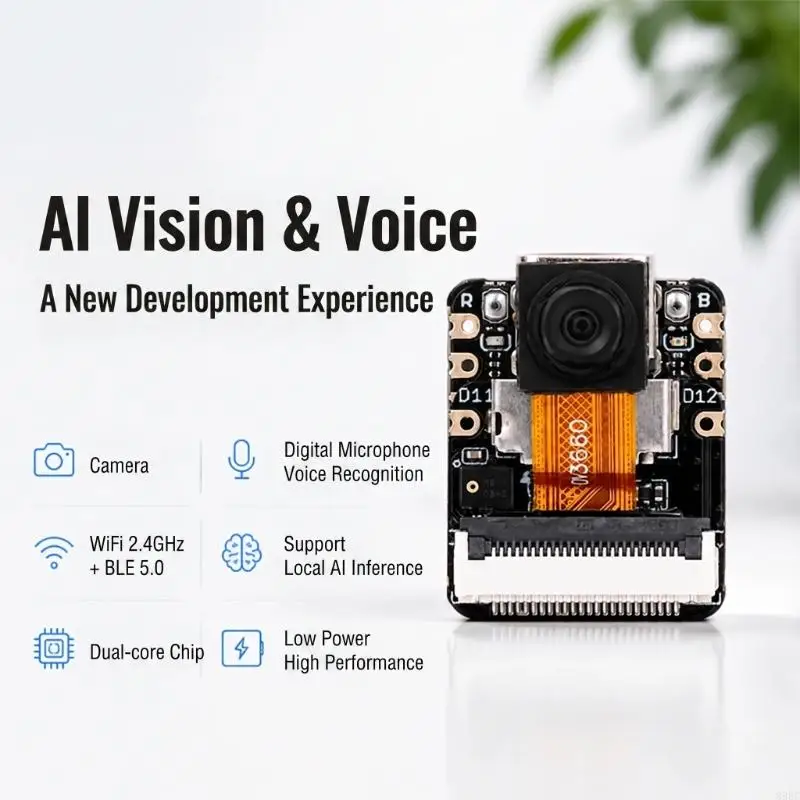 Wireless Camera Development Board with 2.4 GHz WiFi, Programming Port and Card Slot for Robotics and Coding Projects 896C