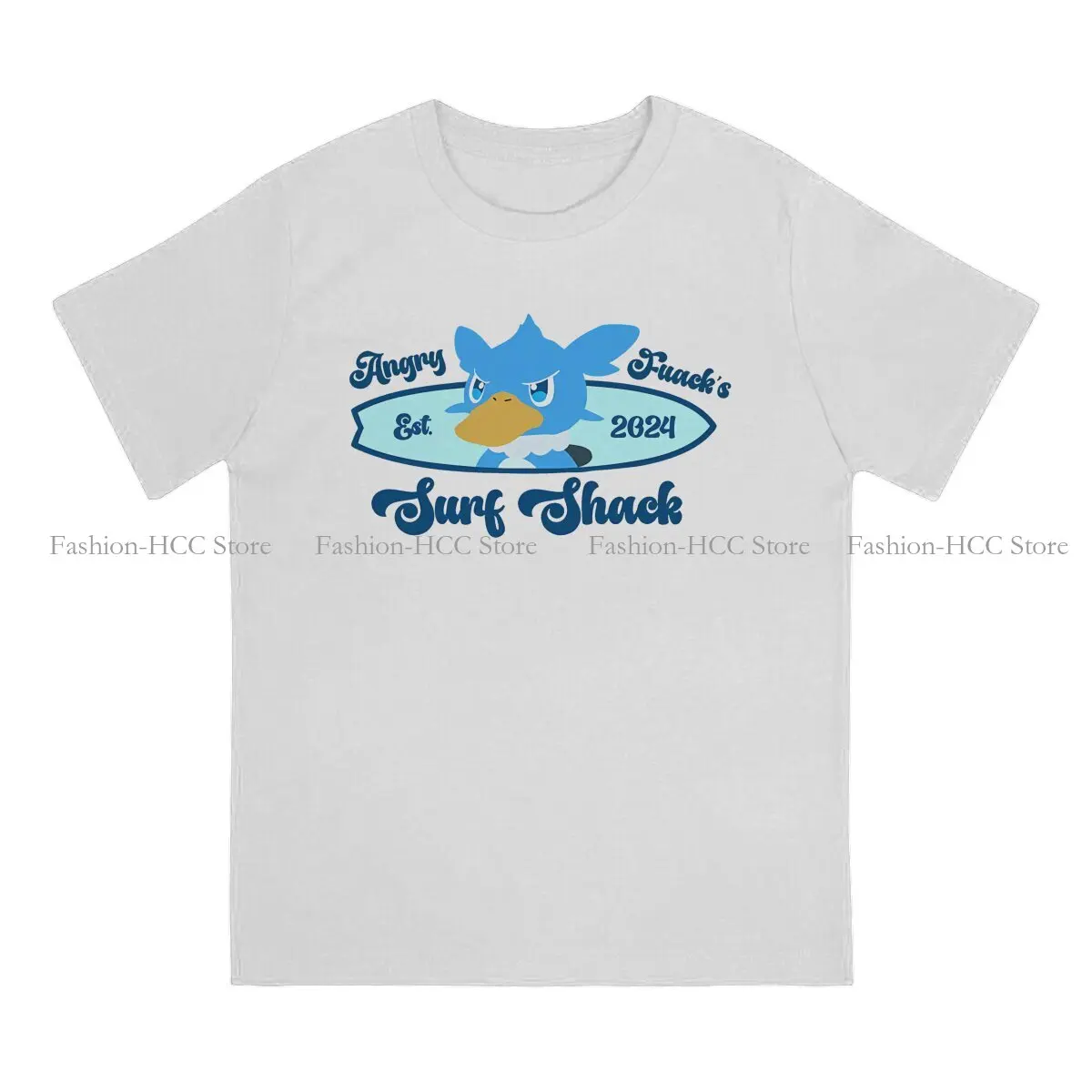 Angry Fuack's Surf Shack Casual TShirt Palworld Elf Game Printing Tops Comfortable T Shirt Men Short Sleeve Unique