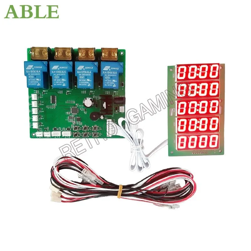 JY-215 Inbuilt Counter 4 Channel Timer Board Bill Acceptor Coin Acceptor Selector Control Token for Vending Arcade Game Machine