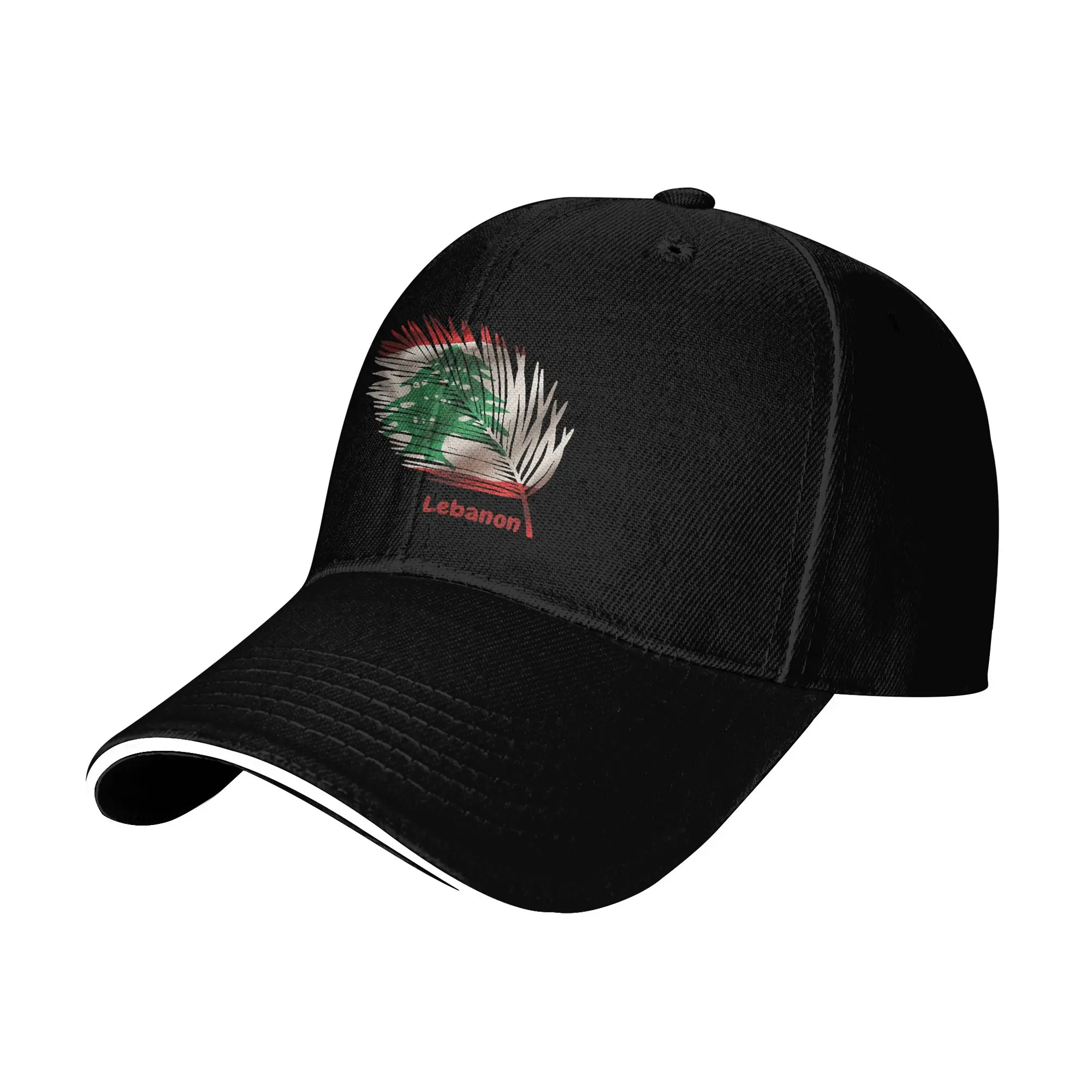 New Design Baseball Cap Lebanon Flag Heart Merch For Men Women Trucker Hat Retro  Headwear Adjustable