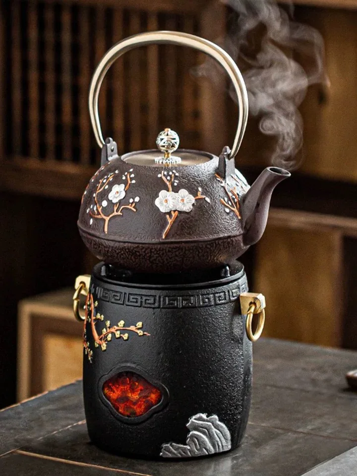 Stoneware Charcoal Stove Tea Brewing Pot Single Japanese Teapot Household Kung Fu Tea Teaware Large Capacity Tea Making Device