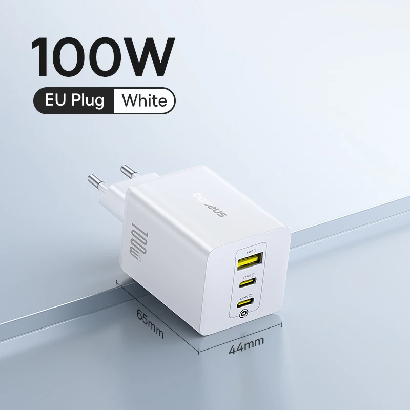 Baseus 100W snellader GaN-oplader voor iPhone 17 16 Xiaomi Samsung laptop tablet USB C-oplader QC PD-oplader USB-telefoonoplader