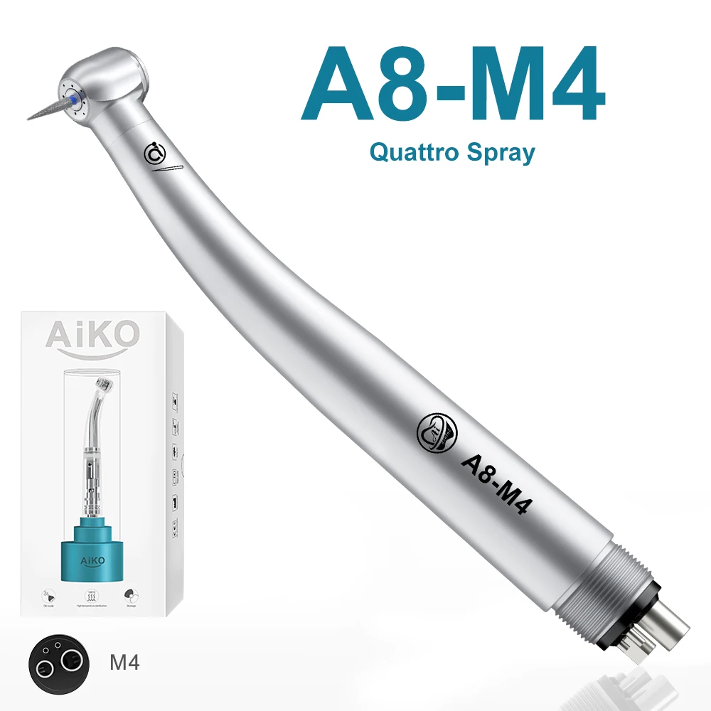 AiKO Serie Zahnärztliches Hochgeschwindigkeits-Handstück ohne LED/mit LED/Mini/Drehmomentkopf K/N-Kupplung/Luftturbinen-Rotor-Kartusche für Zahnarzt-Reparaturen