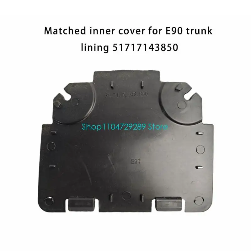 D8KE 51717143850 Front Wheel Liner Access Cover Panel for E90, In Service Opening Replacement, Black Repair Panel, 16.5 x 13.7