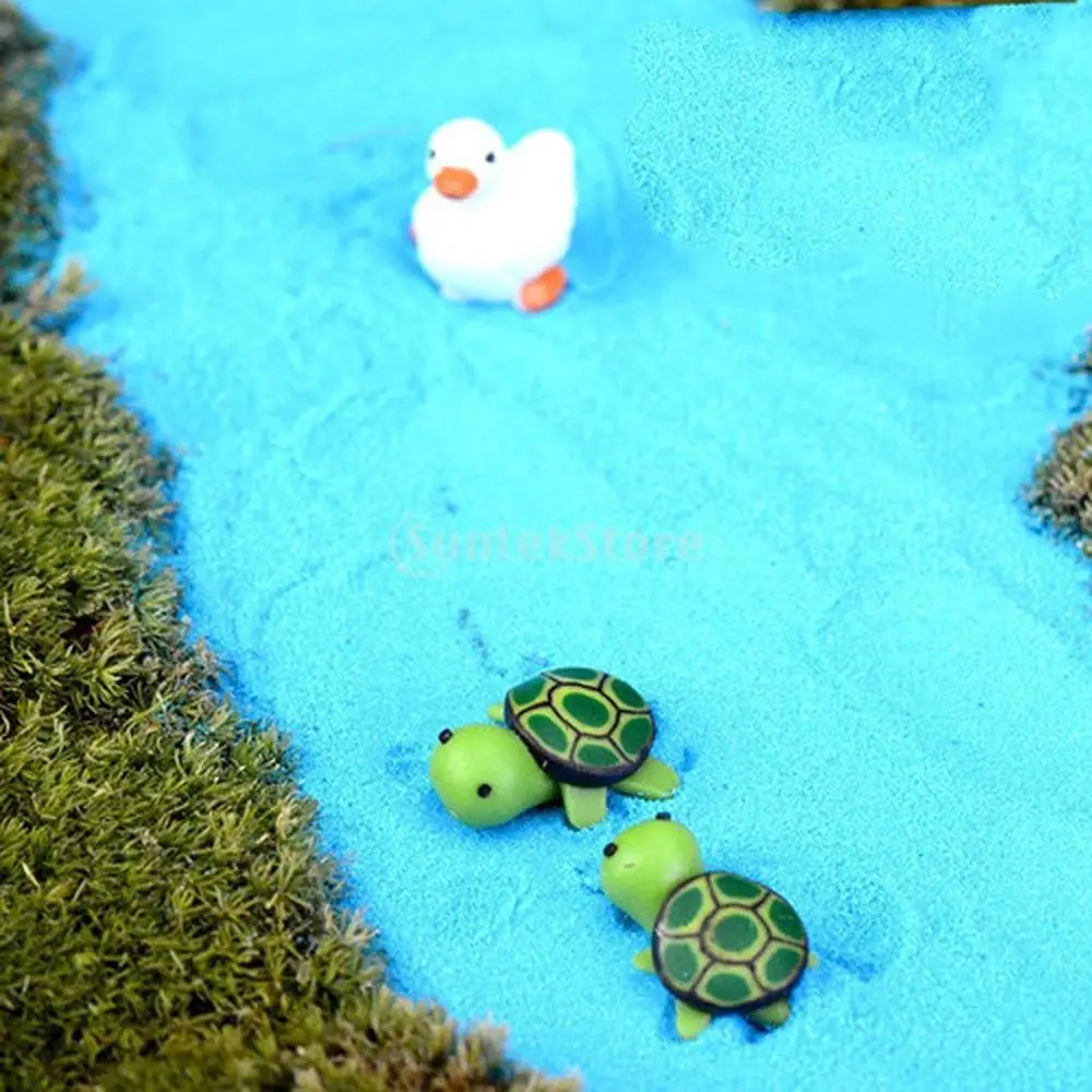DIY Kawaii زهرة وعاء بونساي المشهد 10 قطع السلاحف البحرية مصغرة دمية ديكور