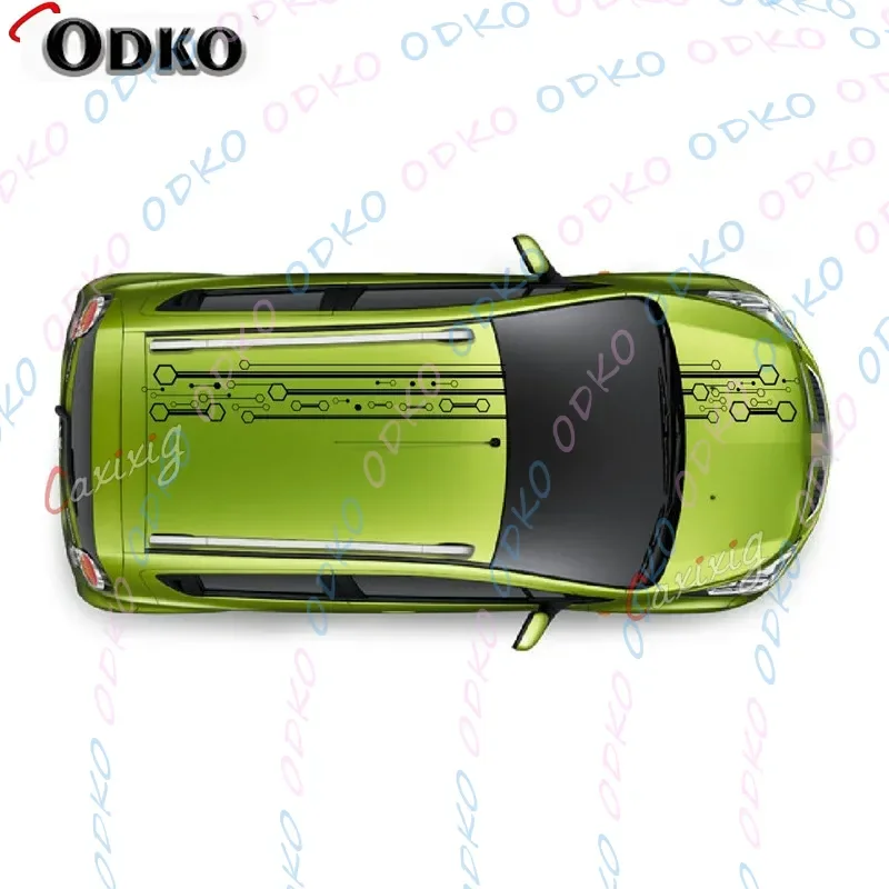 

1set Car Bonnet Racing Stripes For Seat Ibiza 3-5 doors Car Hood Roof Decor Sticker Auto Engine Cover Vinyl Decals