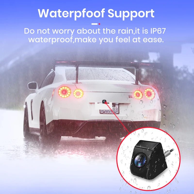 Car Rearview Camera AHD 720P Resolution Water Proof 140 ° Wide-Angle Reverse Backup Parking Camera for Junsun DVD Car Accessories