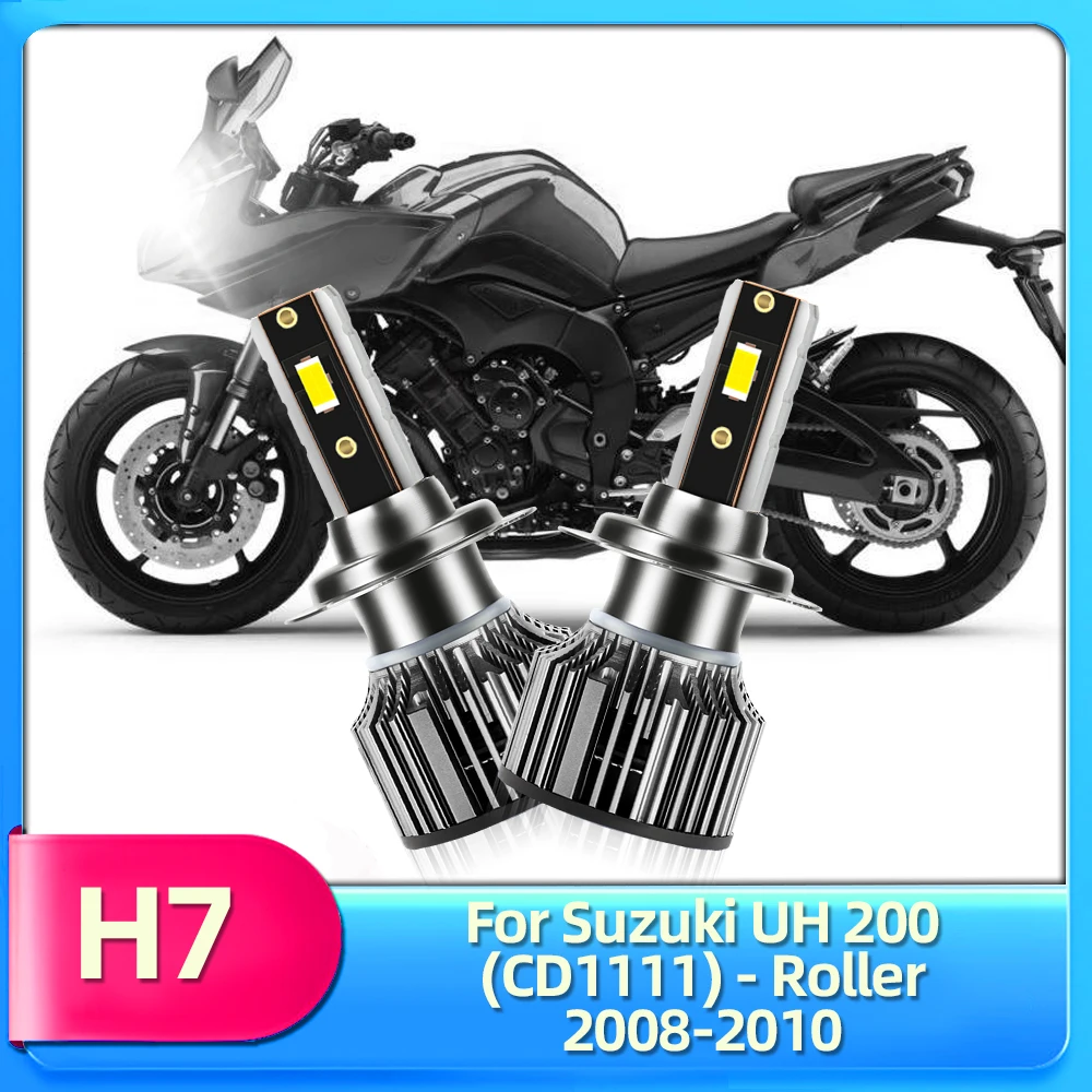 Brightness H7 LED Motorcycle Headlight Bulbs 12V Moto Lamp 15000LM 100W Luces For Suzuki UH 200 (CD1111) - Roller 2008 2009 2010