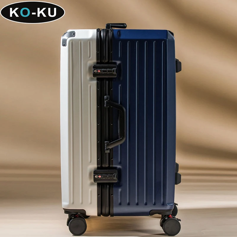 KO-KU 30 \'\'Grote Capaciteit Aluminium Frame Bagage Multifunctionele Trolley Case Oplaadbare Bekerhouder Universele Wielkoffer