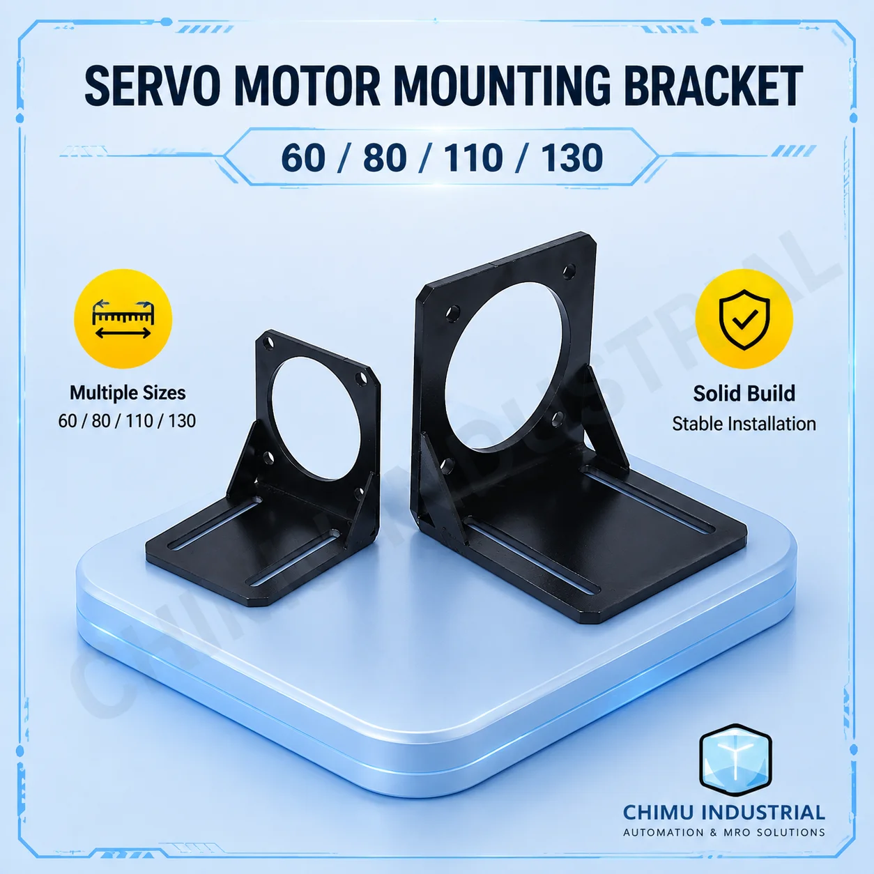 【CHIMU INDUSTRIAL】 for 60 80 110 130 Servo Motor Mounting Bracket Base 400W 750W 1.5KW