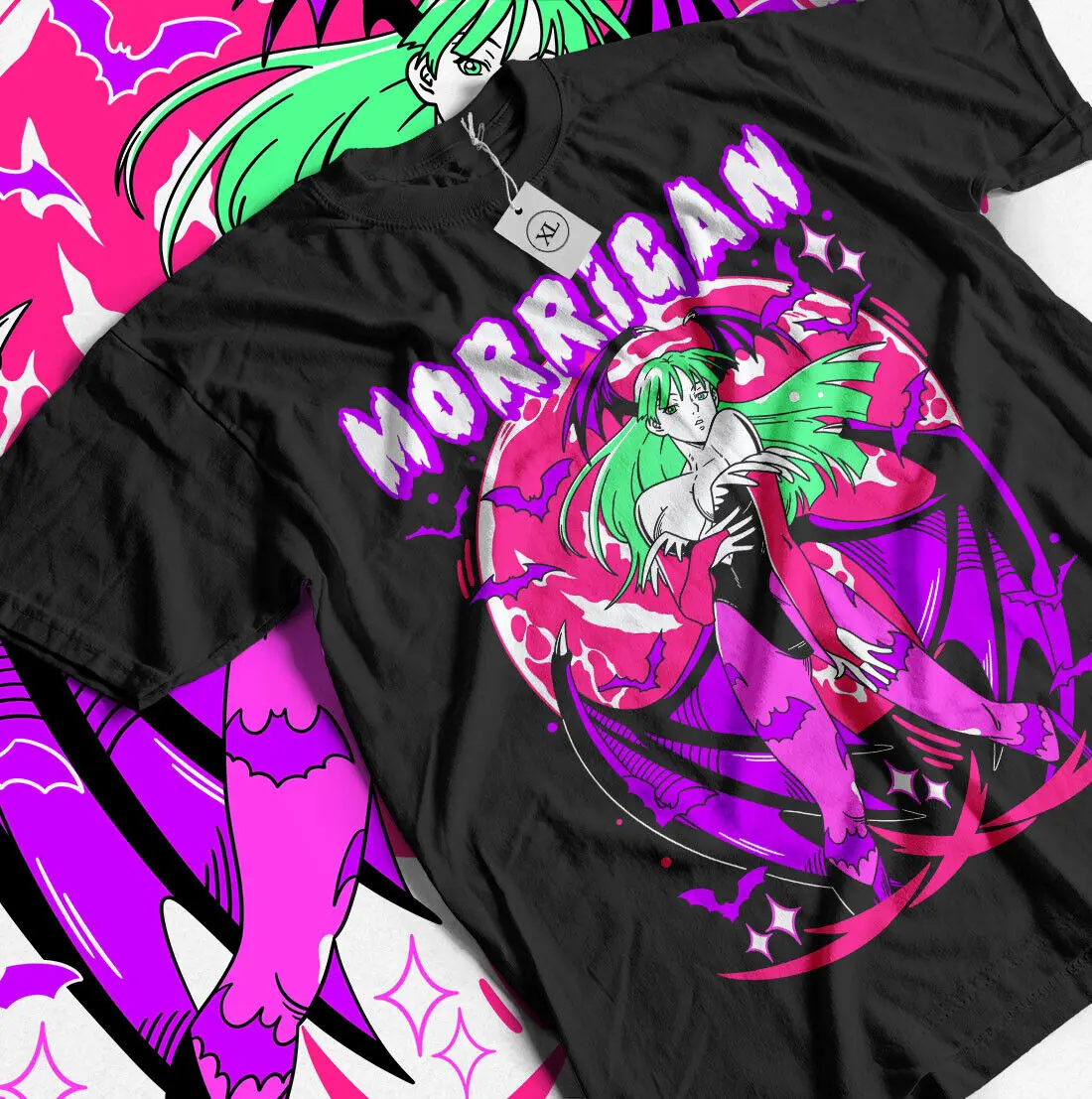 Morrigan Aensland T-shir Darkstalkers Shirt Girl Anime Waifu Gift Shirt All Size