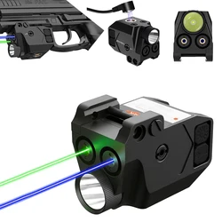 Blue and Green Beam Pistol Laser Light 3 in1 Strobe Magnetic Rechargeable Handgun Flashlight Laser Combo for Glock Pistol