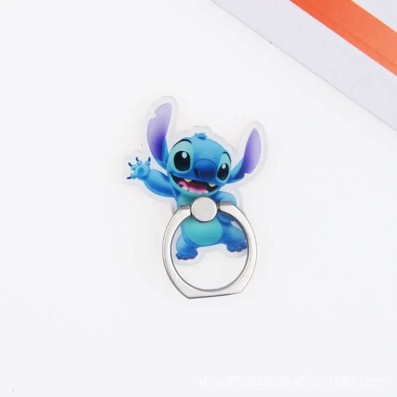 Disney Lilo and Stitch Finger Ring Holder Mobile Phone Rotatable Stand Grip Anime Cartoon Phone Back Sticker Pad Bracket Gift