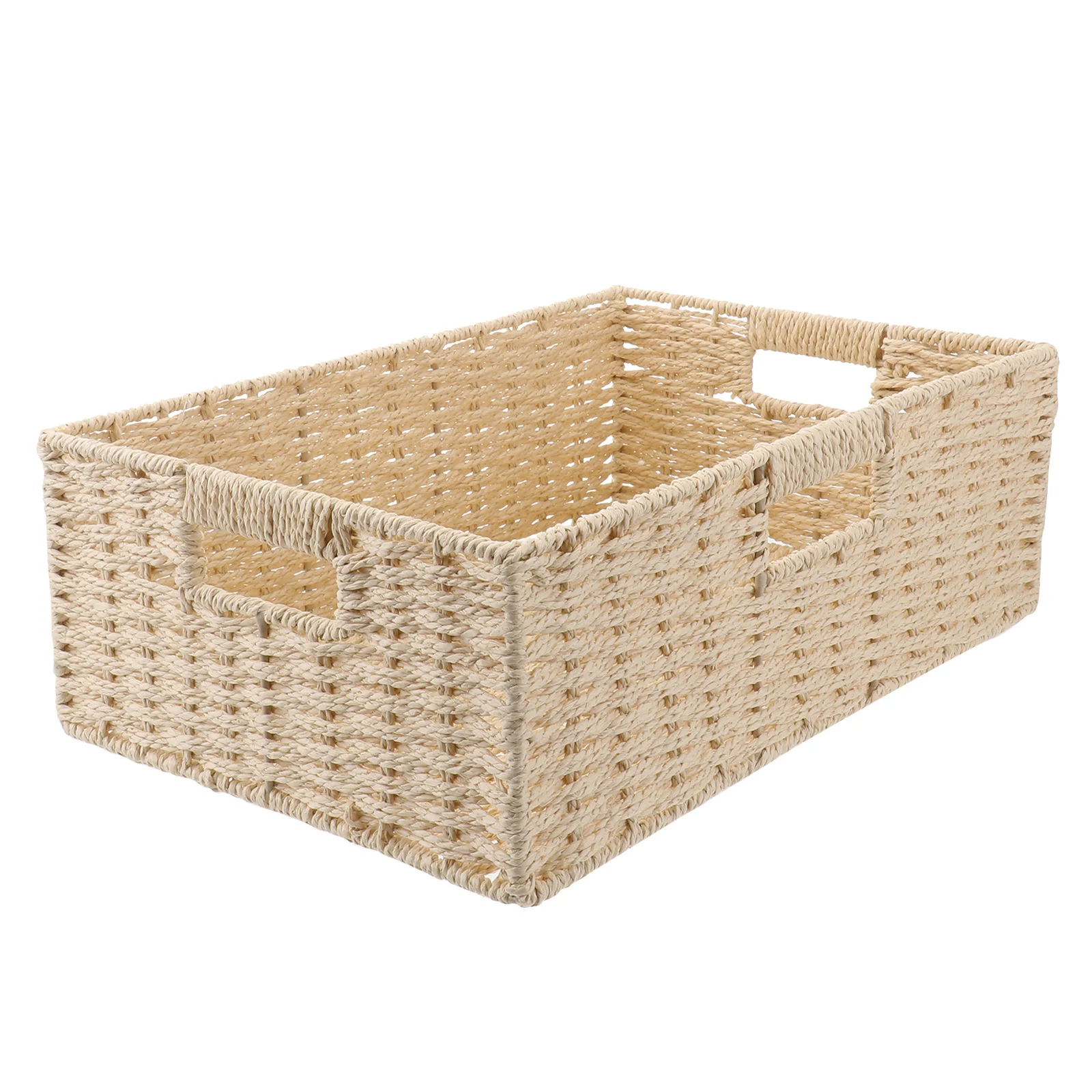 

Storage Basket Woven Wicker Fruit Large Vanity Desk Baskets Kitchen Multifunctional Snack