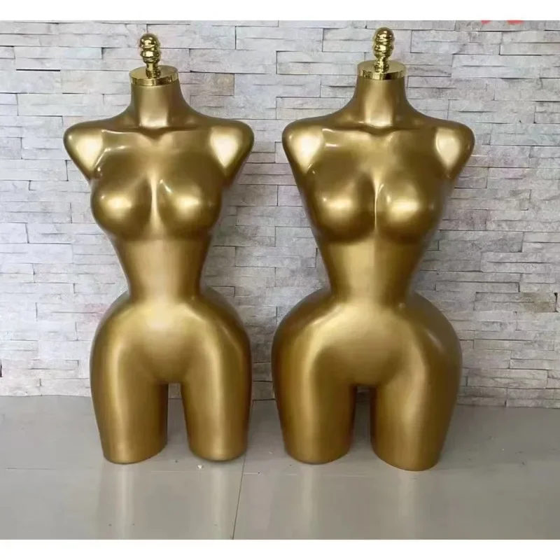 Gold Large Size Women's Clothing Model Half Body Spray Painted Cloth Model
