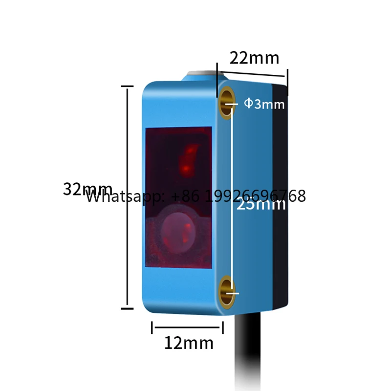 Adjustable Long-Distance Photoelectric Optical Switch Laser Sensor Optoelectronics with Diffuse Reflection for Remote Detection