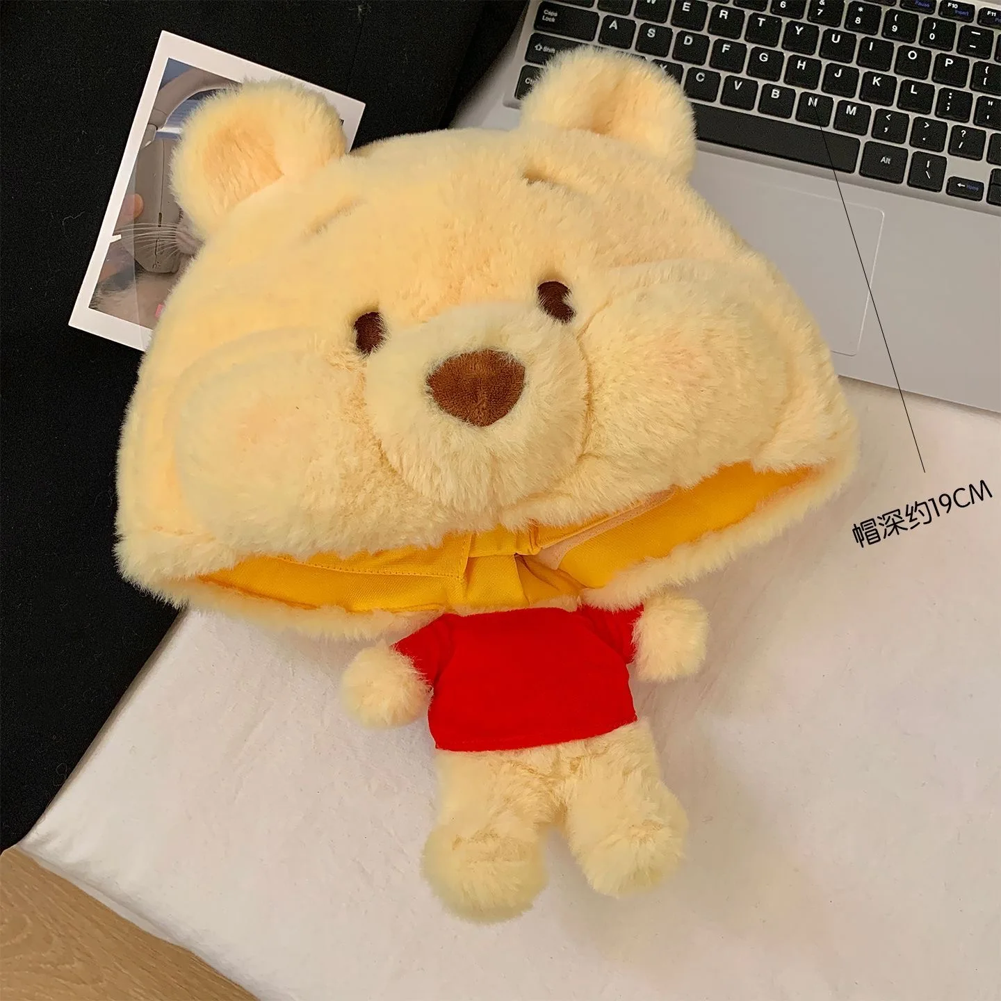 

Potdemiel Cute Winnie the Pooh autumn and winter hats Disney cartoon keep warm plush doll hat earmuffs girl birthday gift kawaii