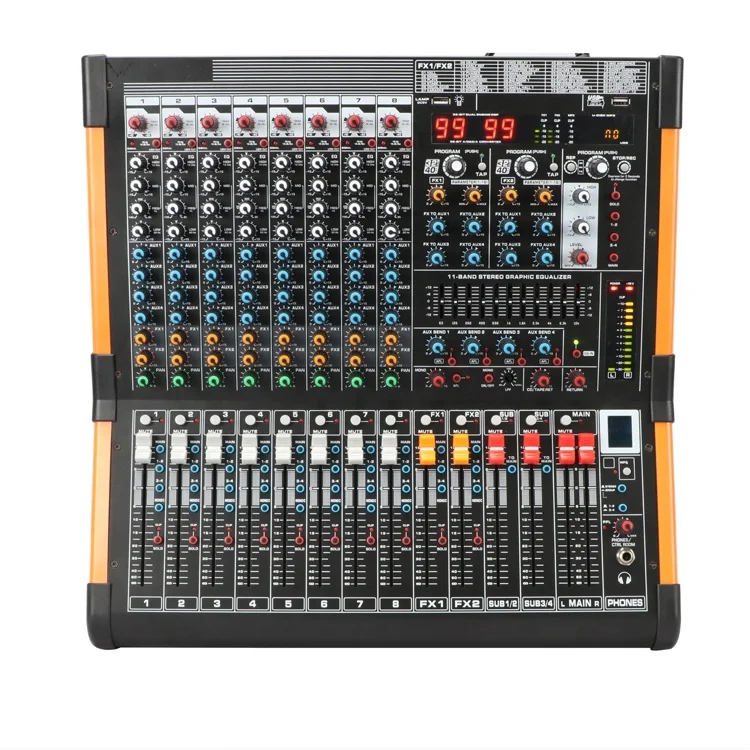 KS8 Professional Audio Mixer 8-Channel Mixing Console