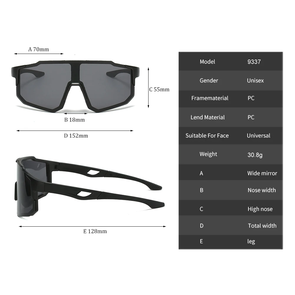 Proteção UV Outdoor Cycling Sunglasses para homens e mulheres, óculos de sol à prova de vento, lente polarizada, óculos de bicicleta, 1pc