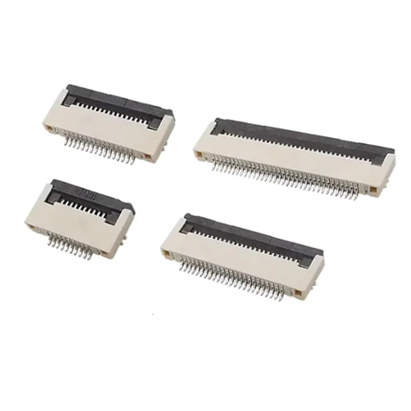 10PCS FFC/FPC Flexible Flat Cable Socket 1.0MM Pitch Flip Cover Type Bottom Connection 4/5/6/8/10/12/14/16/18/20/22/24P