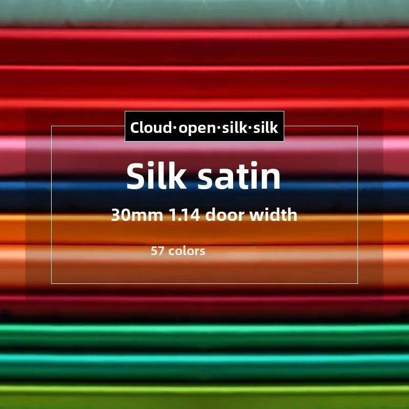 

30mm Heavy Mulberry Silk Crepe Satin Plain Fabric for DIY Sewing Tops Dress Pillowcase Pajamas Clothing Fashion Natural Cloth