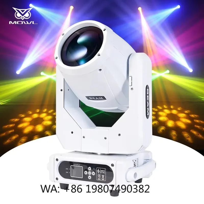 White 230W 7R Rainbow Effect Sharpy LED Beam Moving Head Projection Light DMX for Wedding Bar Disco Stage Lighting