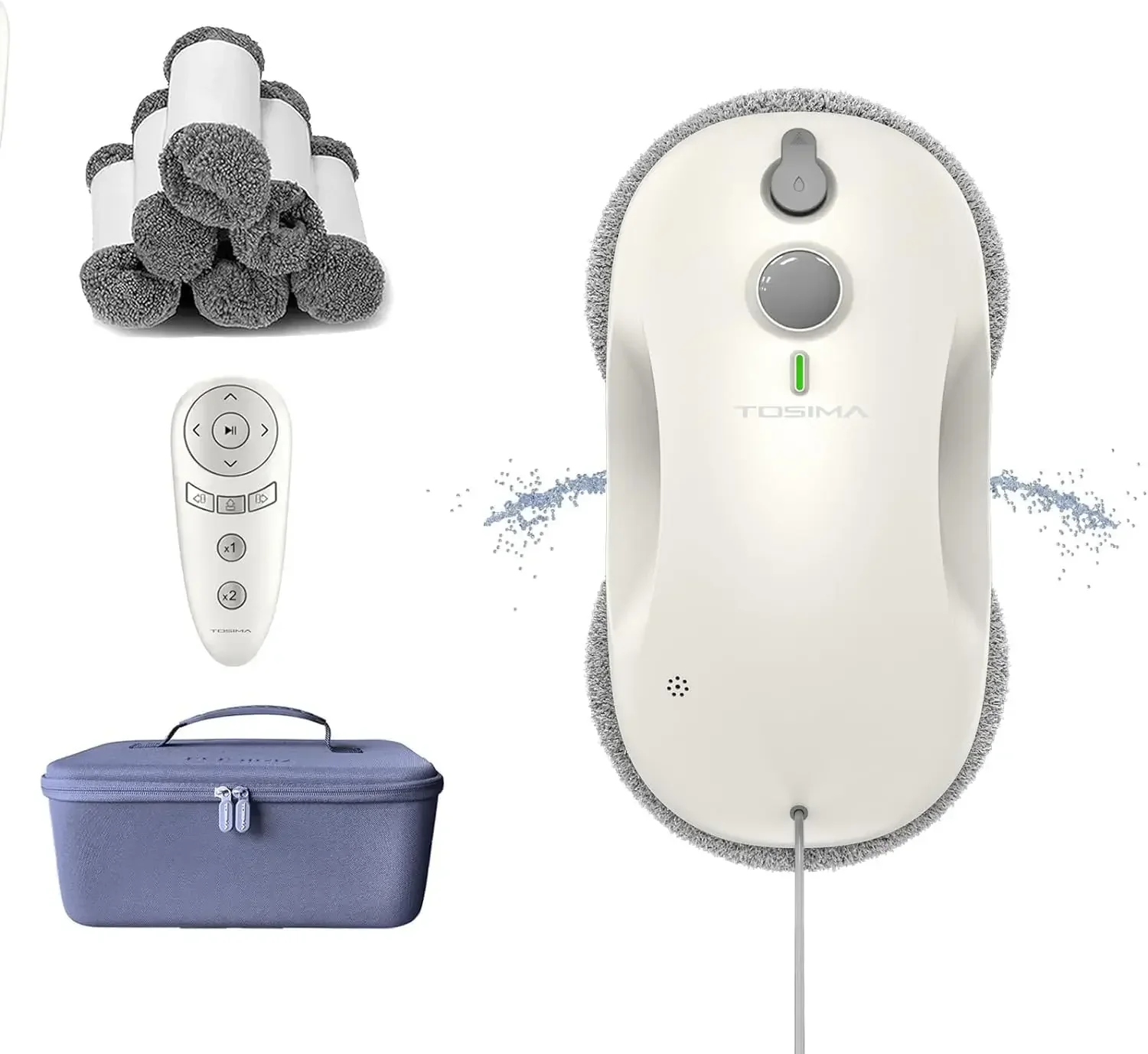 

Робот-мойщик окон W3 - Умный очиститель окон с двусторонним автоматическим распылением, тройной системой безопасности, интеллектуальной навигацией и пультом ДУ