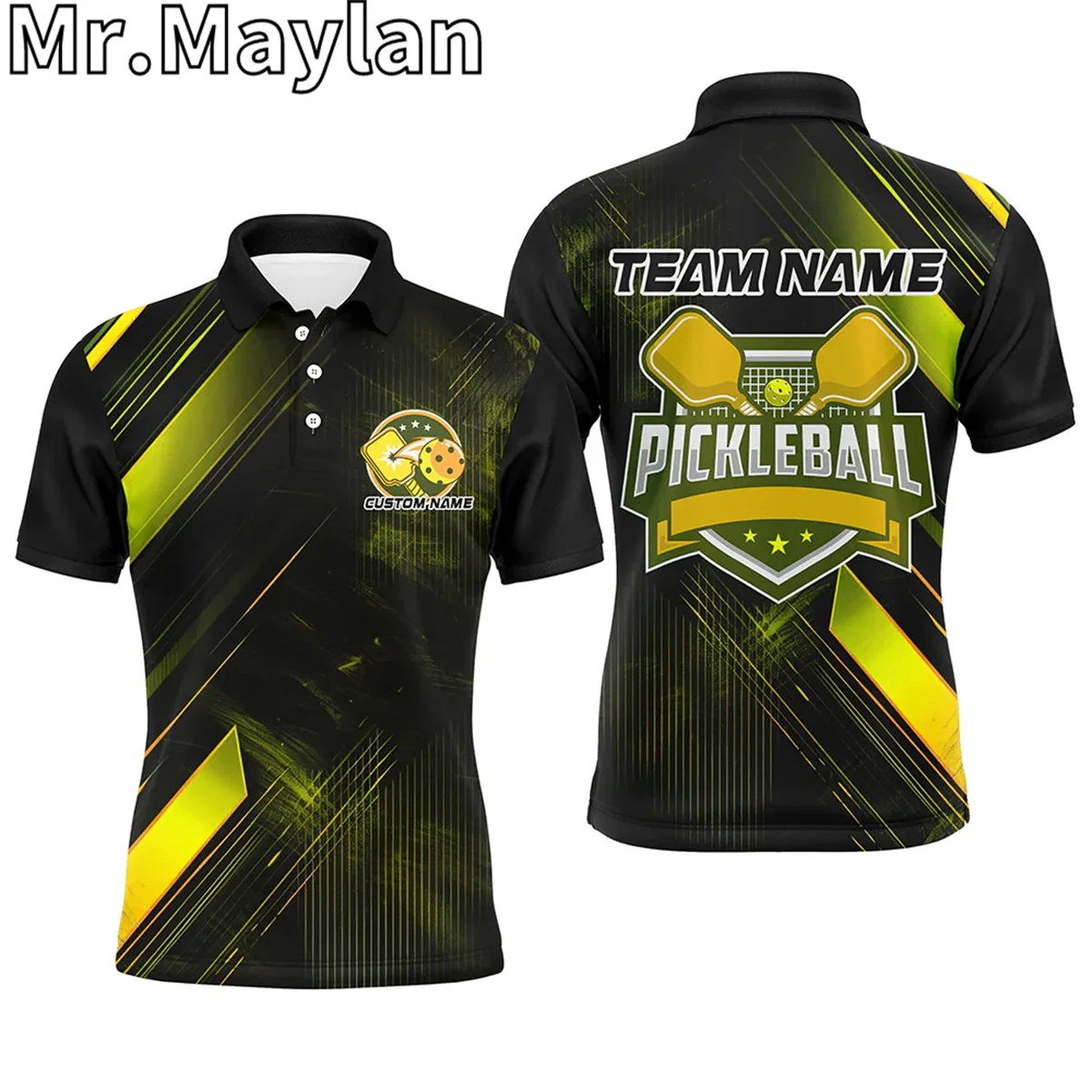 3D Custom Player And Team Name Multi-Color Pickleball Polo Shirts For Men Women Pickleball Jerseys Gift for Pickleball Lovers-66