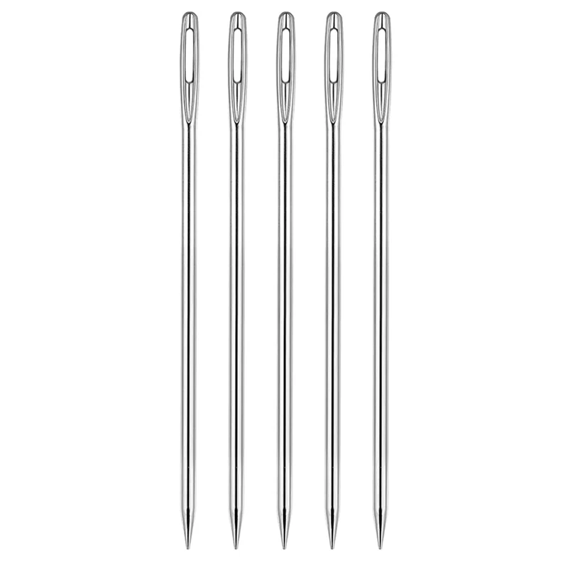 

A96I-Hand Sewing Needles Set 5Pcs Upholstery With Large Eye, 4" Long For Quilting And DIY Crafts