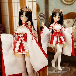 화려한 BJD 인형 옷 개선 기모노 1/4 1/3 일본 섹시한 마녀 정장, DY MDD MSD kumako 귀여운 드레스 인형 액세서리