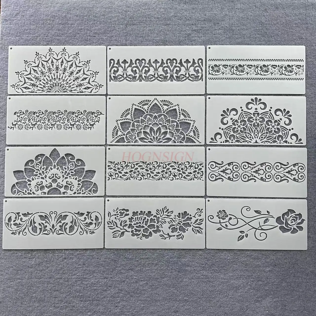 1pcs Handmade ledger, lace ruler, graphic painting, greeting card making, hollowed out plastic painting, auxiliary ruler