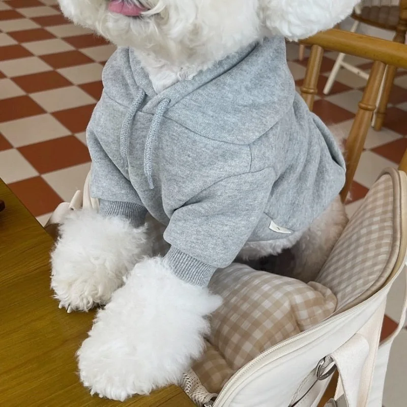 Soft Cotton Thin Hoodies for Small Dogs, Chihuahua Puppy Sweatshirt, Pet Pullover, Bichon, Yorkie Dog Costume, Solid Coat