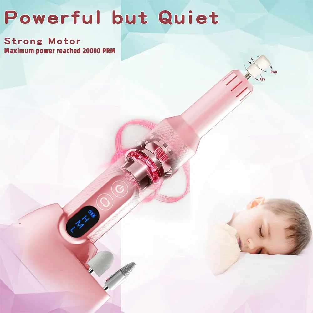 전동 네일 폴리셔 드릴 비트 전문 네일 그라인딩 광택 각질 제거 아트 샌딩 파일 펜 매니큐어 기계