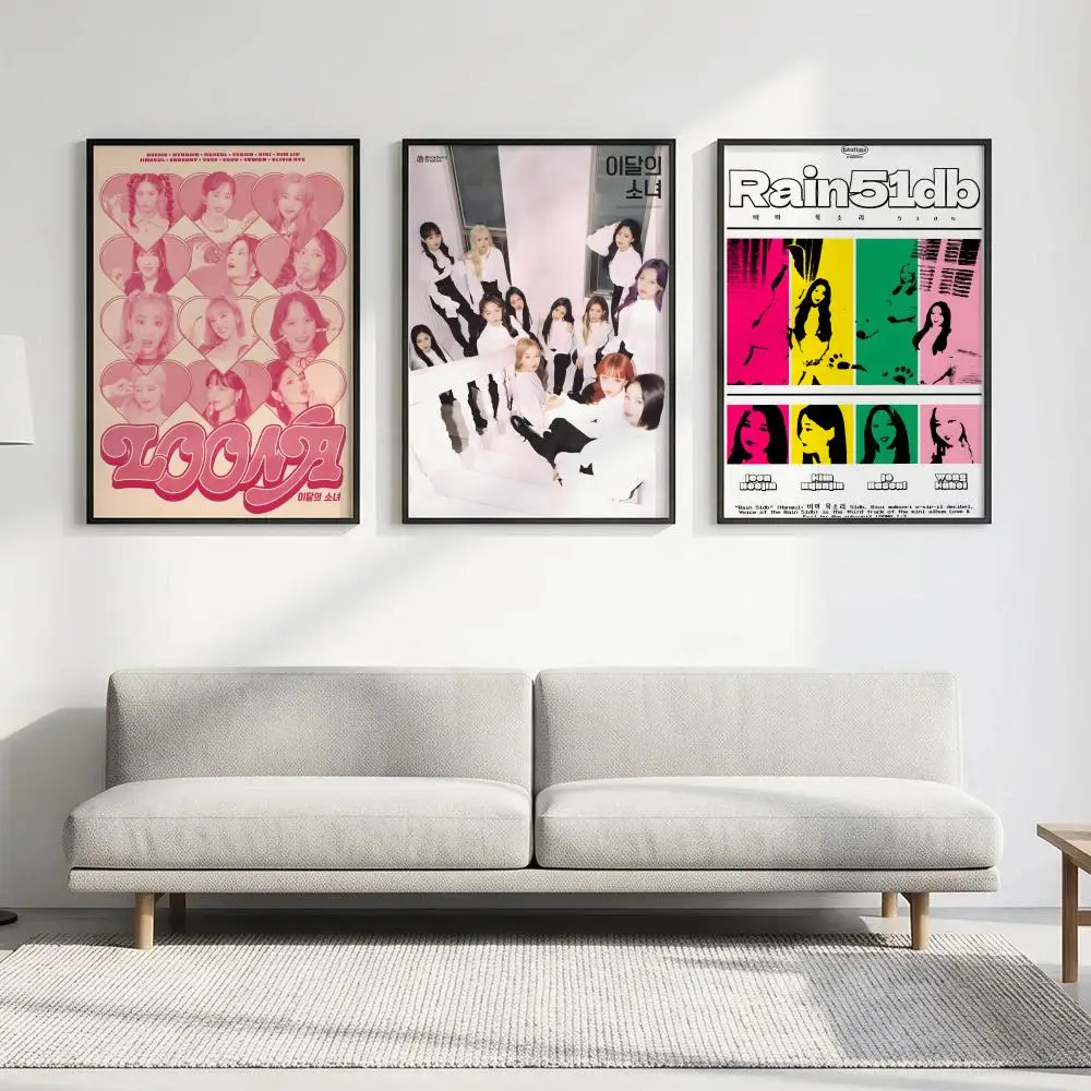 Poster HD art, waterproof, sticky wall, home decoration (living room, bedroom, bar), aesthetic Kpop L-LOONA