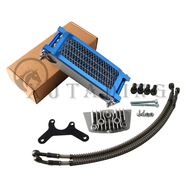 Motocross Universal 50cc-140cc Modifizierter Ölkühler Ölkühler-Kit für Honda Yamaha Kawasaki Dirt Bike Mopeds Enduro Motocross