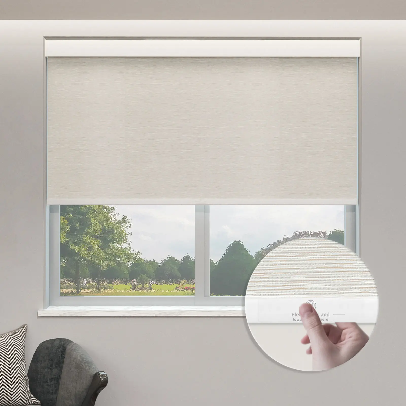 Commercial Grade Roller Blinds Fire-Retardant Thermal Insulated for Office Meeting Room Bulk Customization