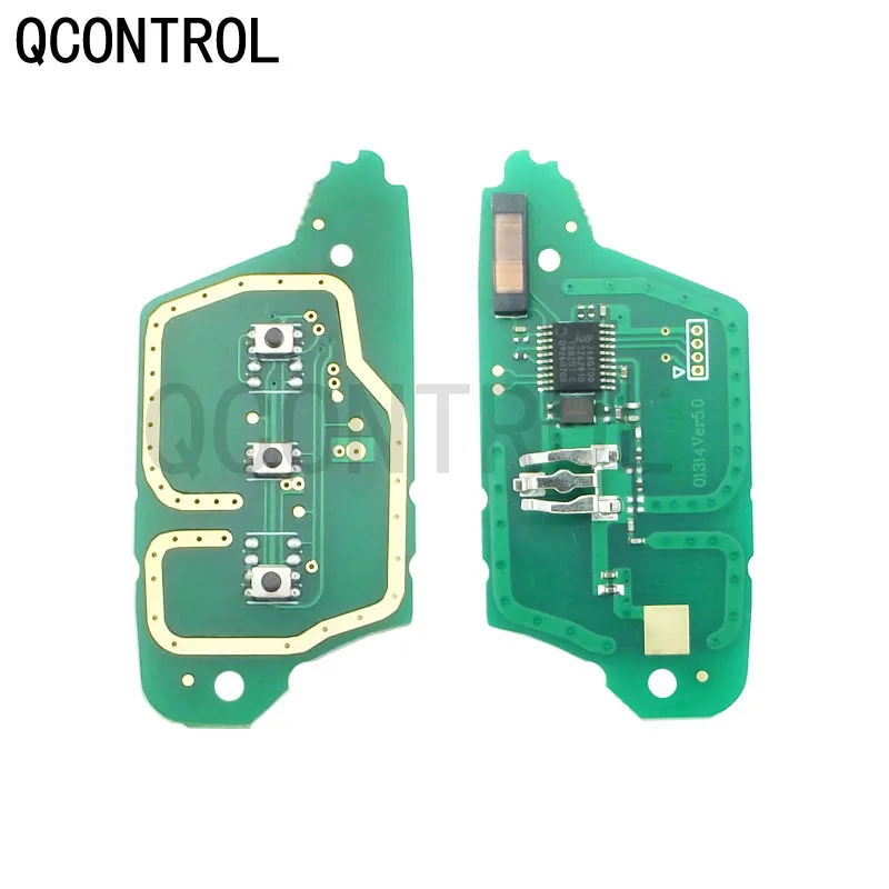 QUrl-Clé à distance de voiture avec boutons imbibés, Renault Scenic III, Megane III, Fluence 433-2009, ID46, puce pcf7961, 2015 MHz