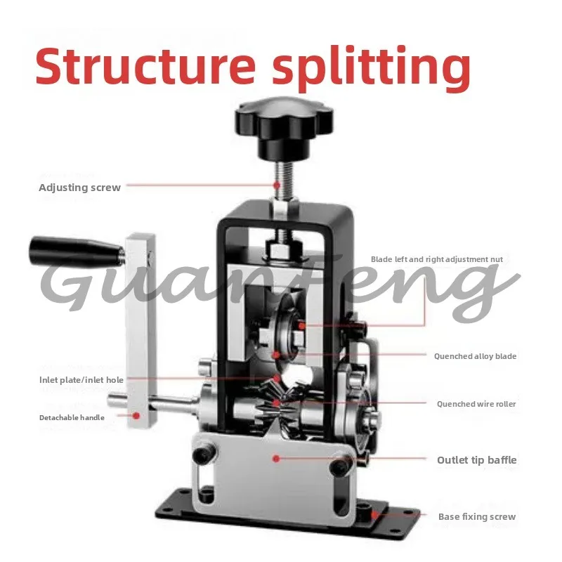 Wire Stripping Machine New Iron Frame Waste Cable Wire Stripping Machine Household Hand Crank Wire Stripping and Peeling