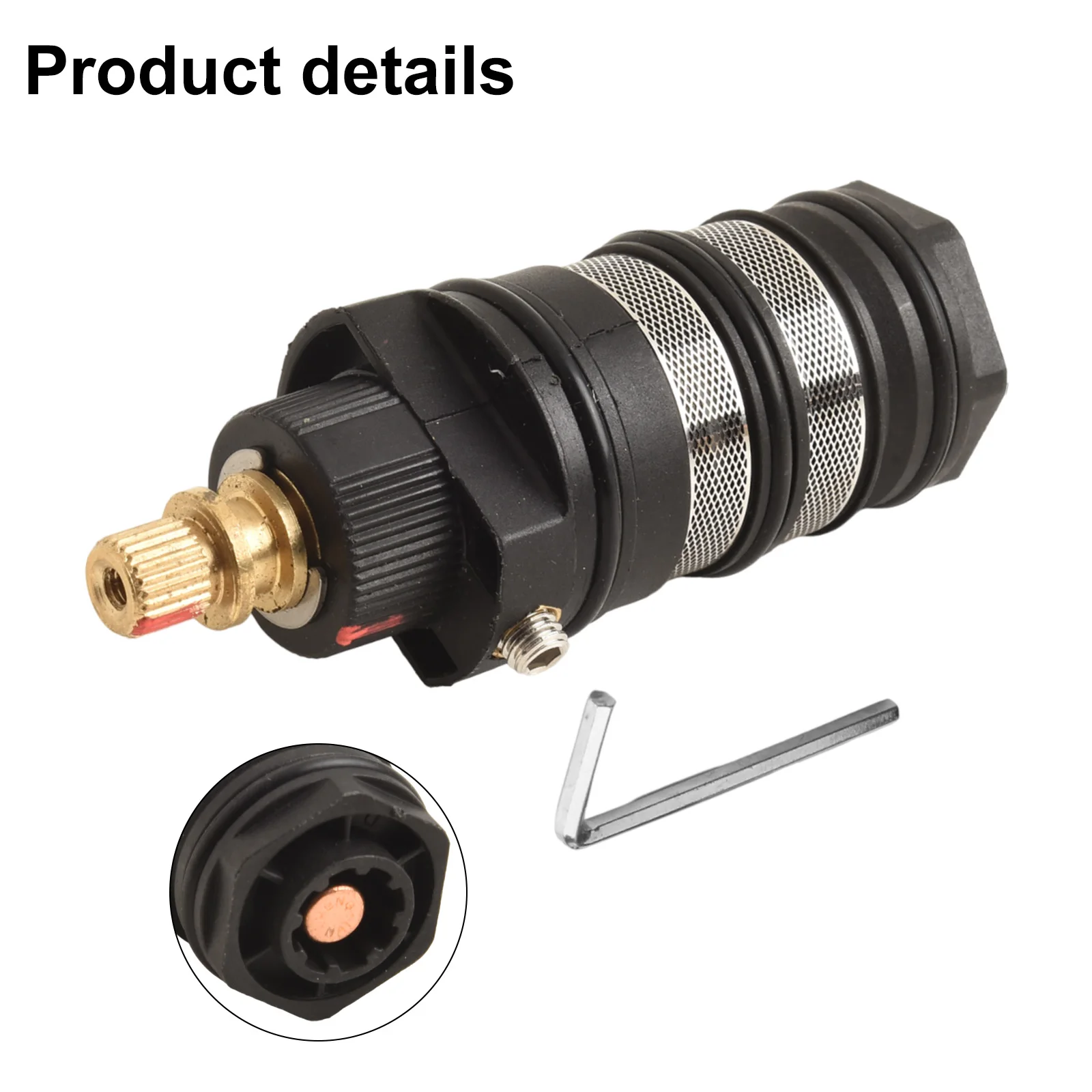 

Plumbing Fixtures Thermostatic Spool Valves Thermostat Cartridge Bath Mixer Brass Replacement H5 Alloy Plastic