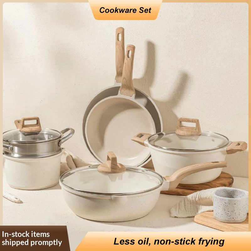 

Набор посуды из гранита, полный комплект кухонных принадлежностей, антипригарная сковорода и кастрюля из медицинского камня