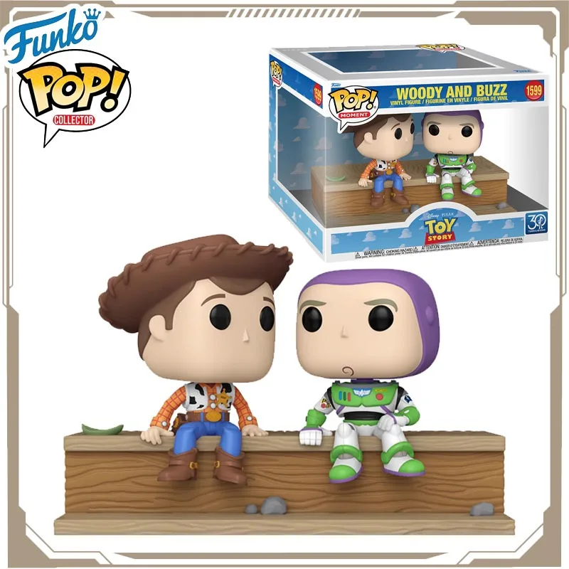 

Funko POP Original Toy Story Anime Figure WOODY AND BUZZ Action Figure Toys for Boys Girls Kids Gift Collectible Model Ornaments
