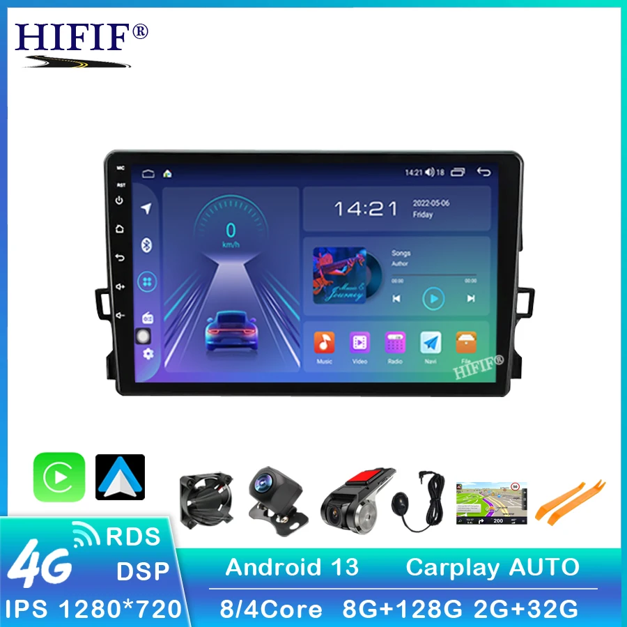 

Android Auto For TOYOTA Auris 2006 - 2012 Multimedia Video Player Navigation GPS Stereo 2 Din Carplay