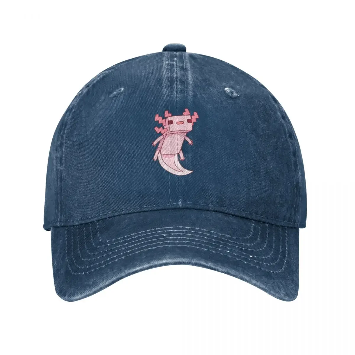 Pixel Axolotl Baseball Cap Sun Cap Beach Outing Gentleman Hat Custom Cap Men's Caps Women's