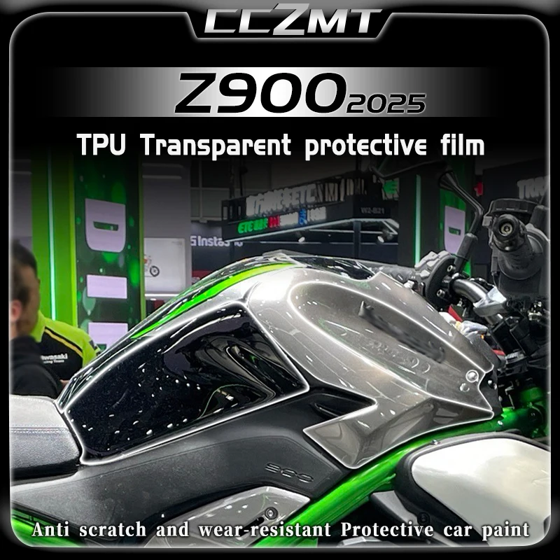 

For Kawasaki Z900 Z 900 z900 z 900 2025 Transparent sticker at the fuel tank invisible car body film modification accessories