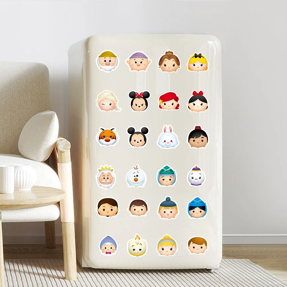 10/50 buah stiker lucu kartun Disney Tsum Tsum untuk anak-anak DIY lemari Laptop ponsel cangkir gitar koper mobil mainan stiker Kawaii