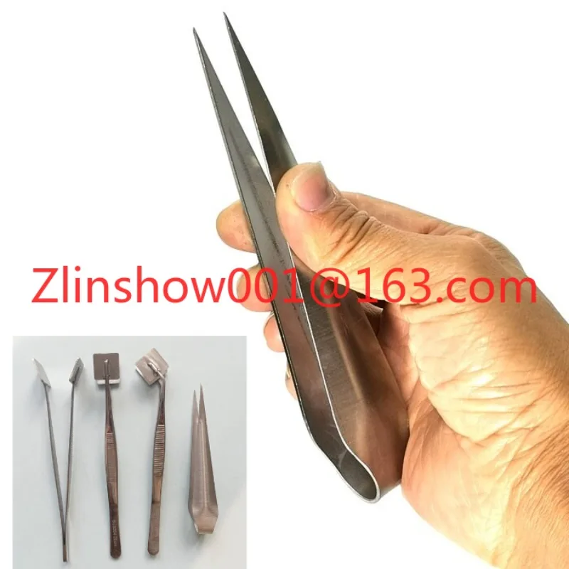 Square head, elbow V-head pointed head round head clip tweezers glass lamp glass