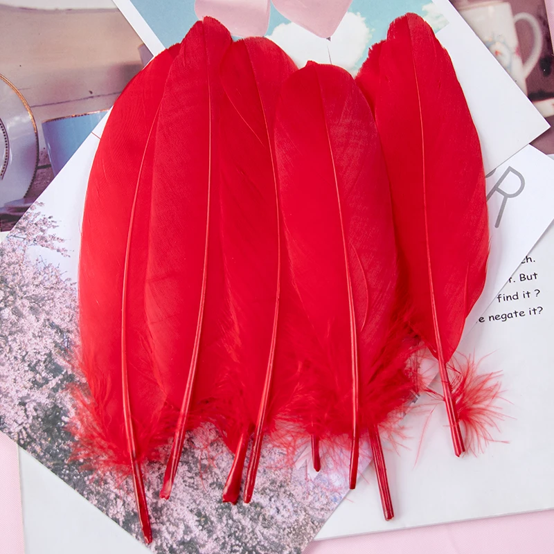 15-20cm Natural Goose Feather Multicolor Plumas for Handicraft Dream Catcher Swan Feather for Home Party Jewelry Decoration
