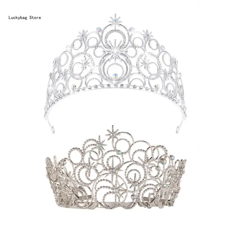 

Blingbling Crystal Headbands for Girls Queen Headpiece Hairband Elegant Birthday Party Hair Hoop Wedding Girl
